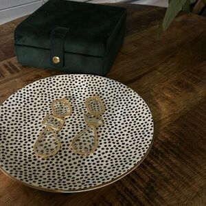 Clear crystal drop earrings A76